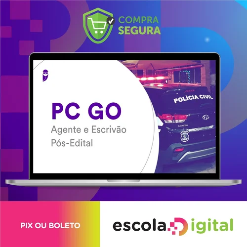 PC-GO (Agente e Escrivão) Pacote Completo - 2022 (Pós-Edital) - Estratégia Concursos