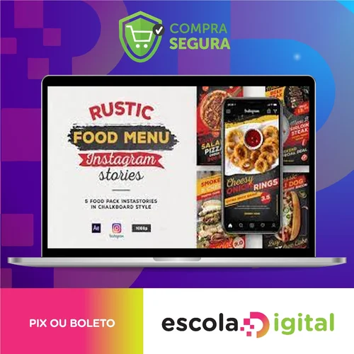 Menu Rústico de Comida - Instagram Stories