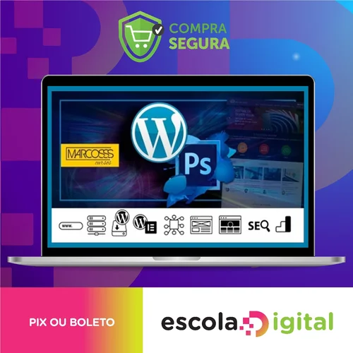 Wordpress, Photoshop, Elementor Intenso e Abrangente Para Sites - Marcos Cursos